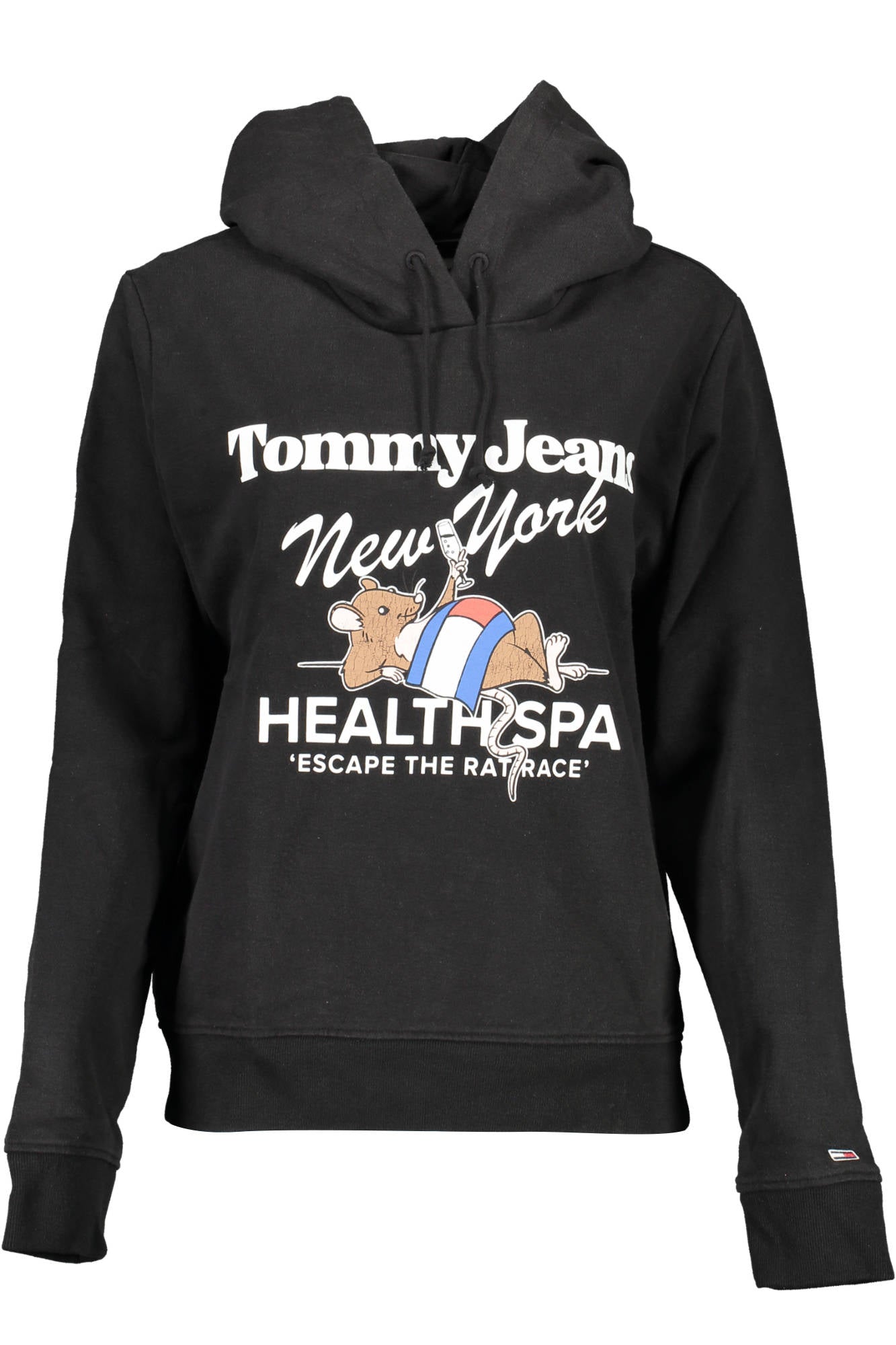 SUDADERA TOMMY HILFIGER NEGRA CON CREMALLERA PARA MUJER 