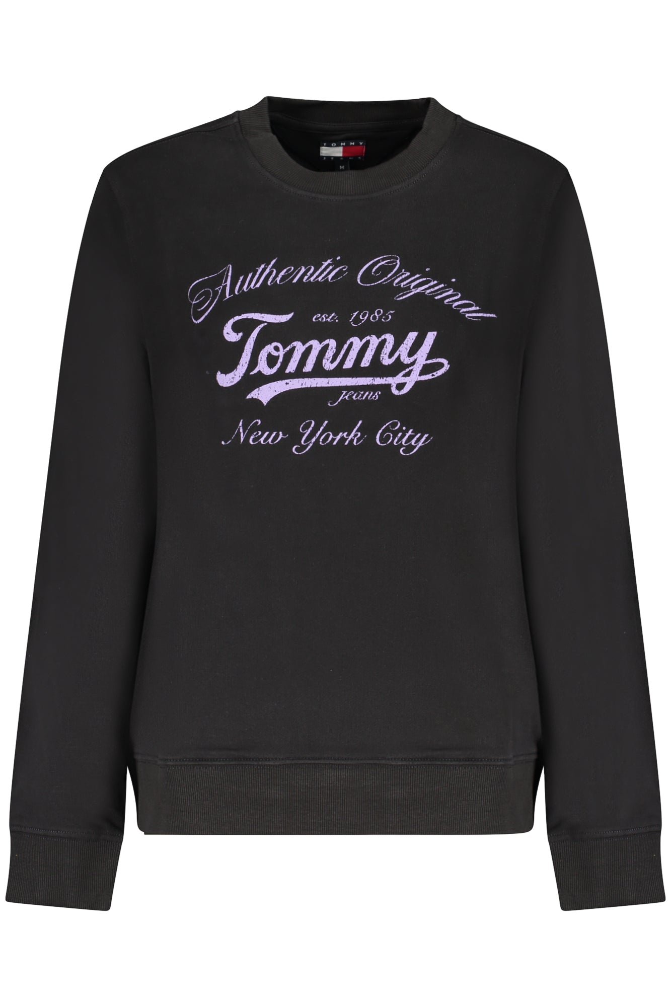 SUDADERA TOMMY HILFIGER NEGRA CON CREMALLERA PARA MUJER 