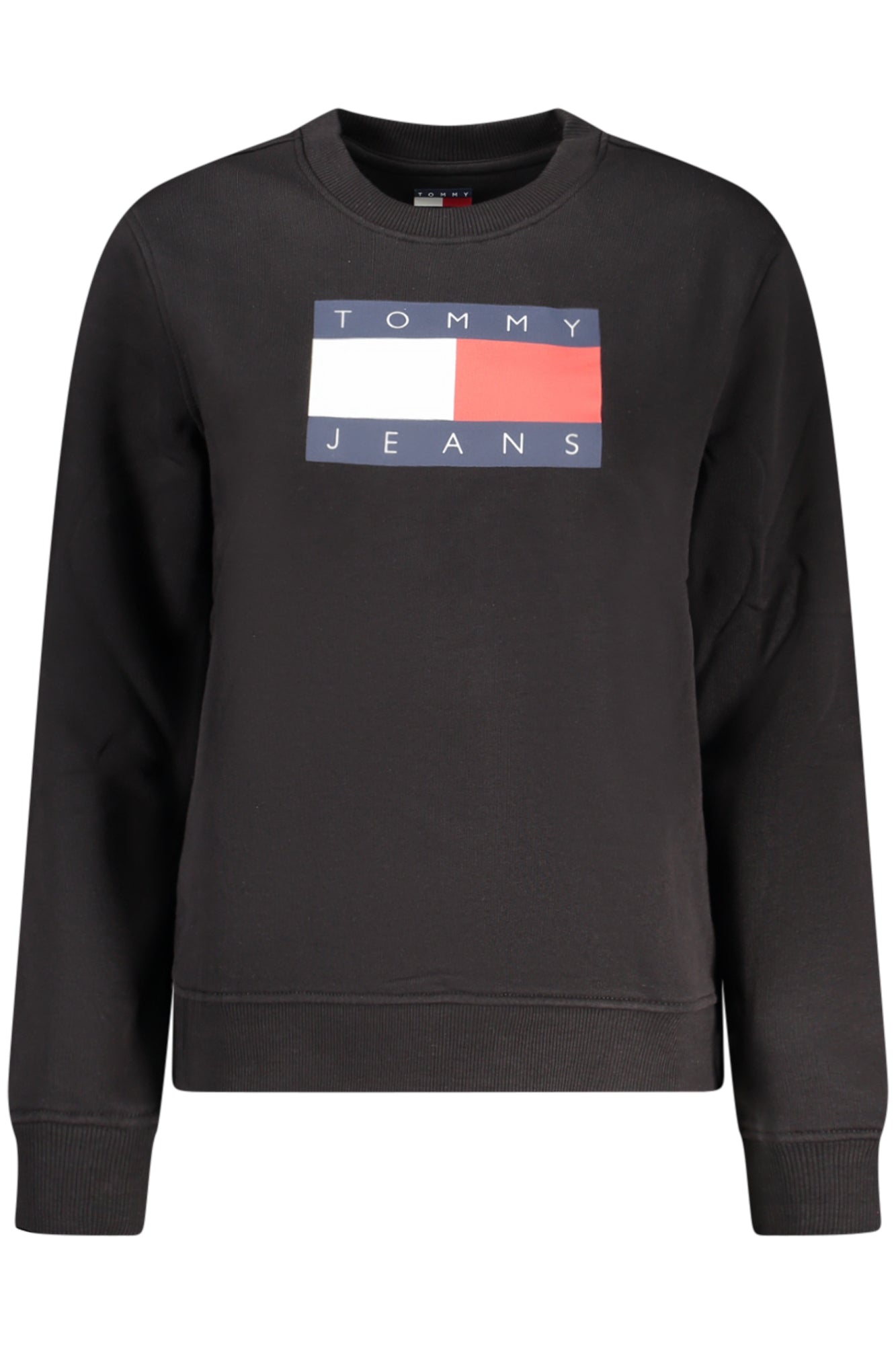TOMMY HILFIGER WOMEN'S BLACK ZIP-UP SWEATSHIRT 