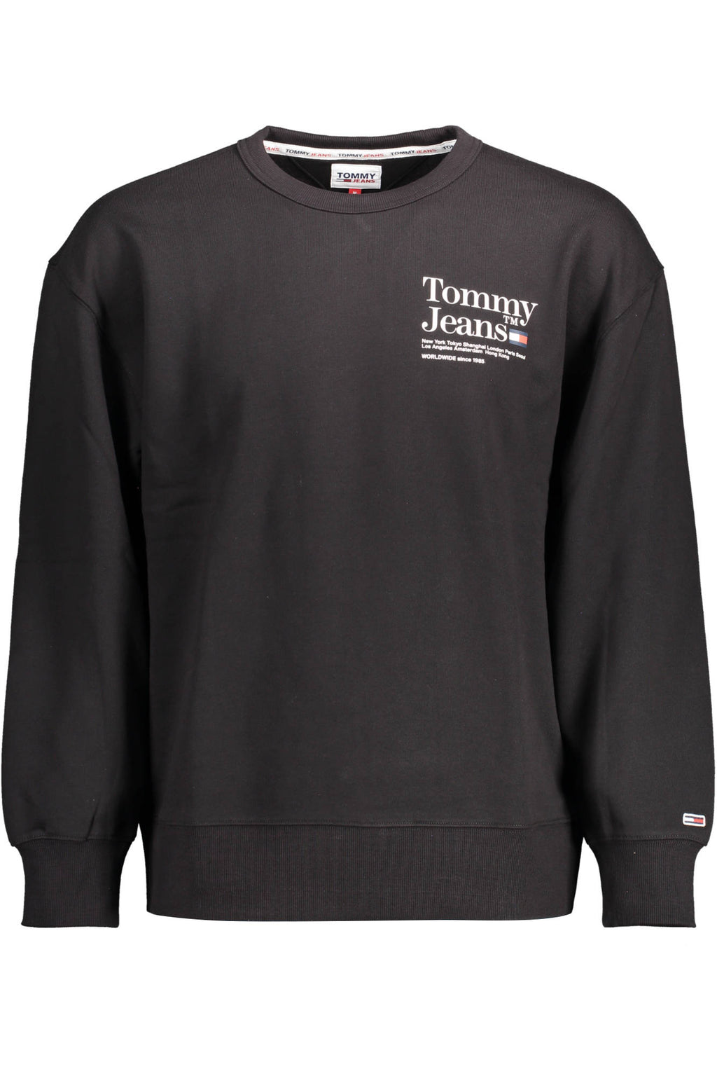 TOMMY HILFIGER MEN'S BLACK ZIP-UP SWEATSHIRT 