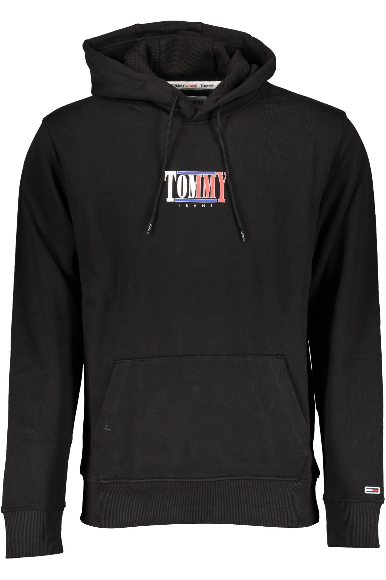 TOMMY HILFIGER MEN'S BLACK ZIP-UP SWEATSHIRT 