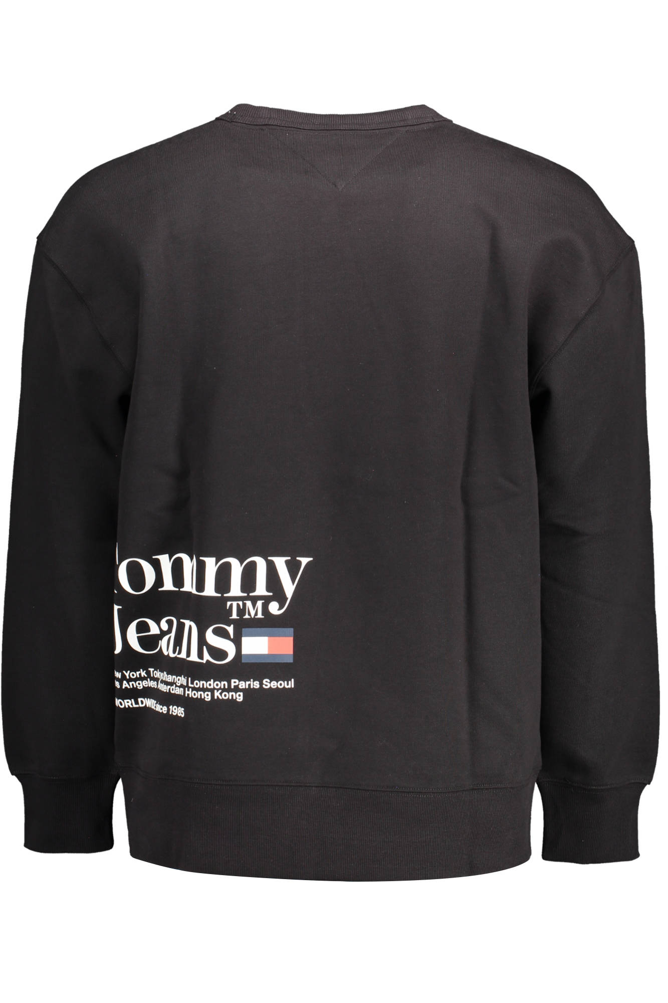 TOMMY HILFIGER MEN'S BLACK ZIP-UP SWEATSHIRT 