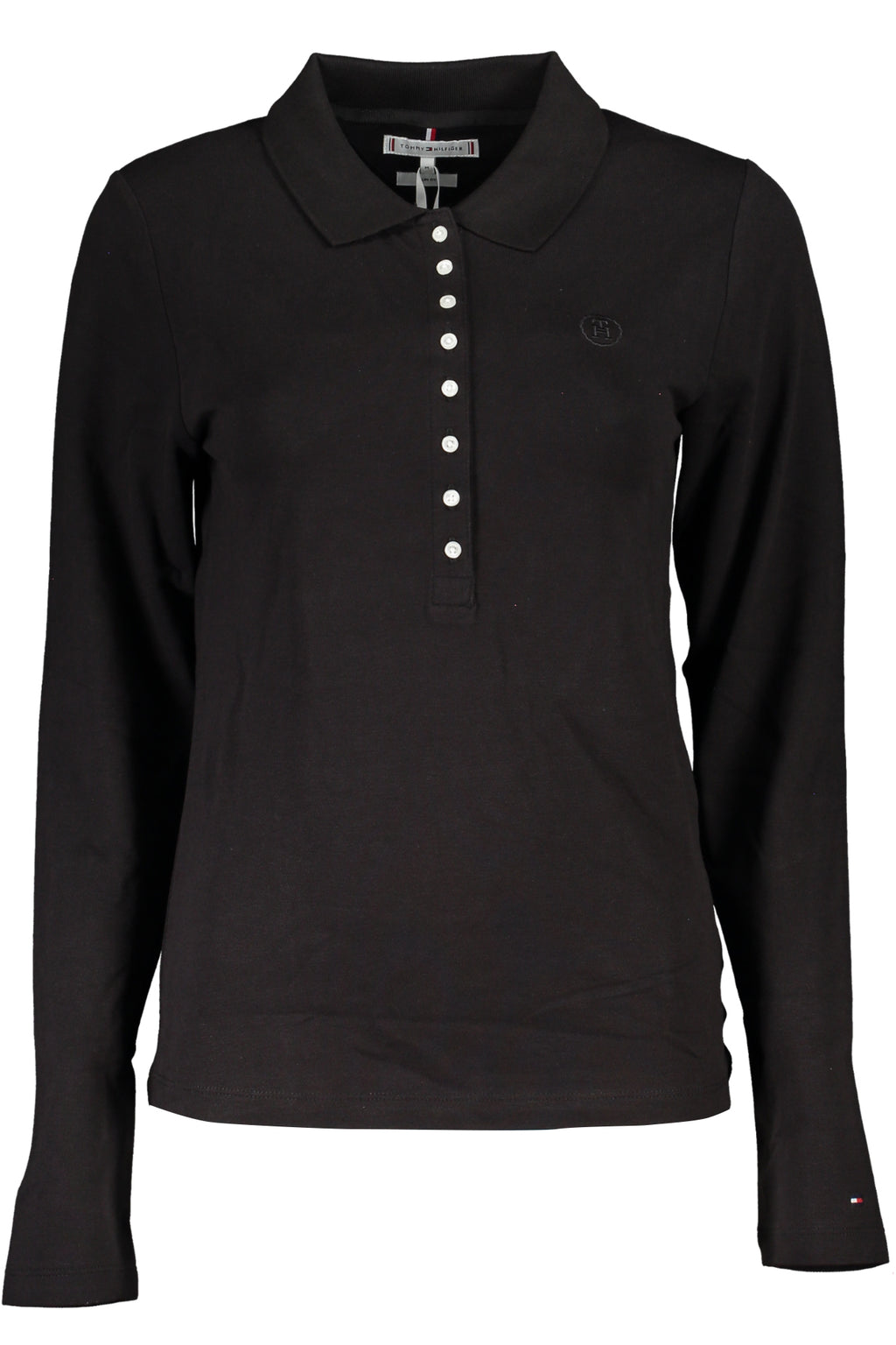TOMMY HILFIGER POLO DE MANGA LARGA PARA MUJER NEGRO 