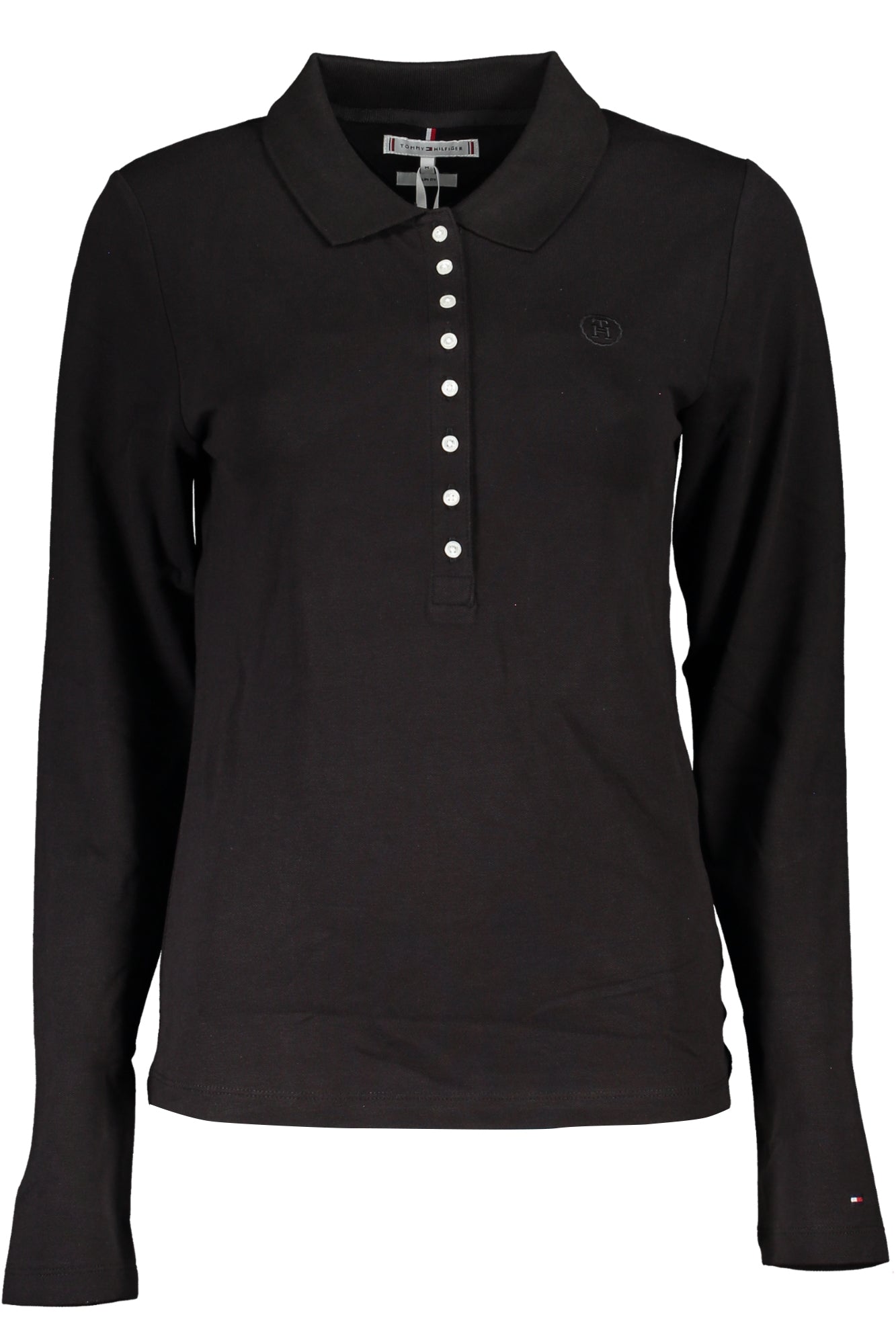 TOMMY HILFIGER POLO DE MANGA LARGA PARA MUJER NEGRO 