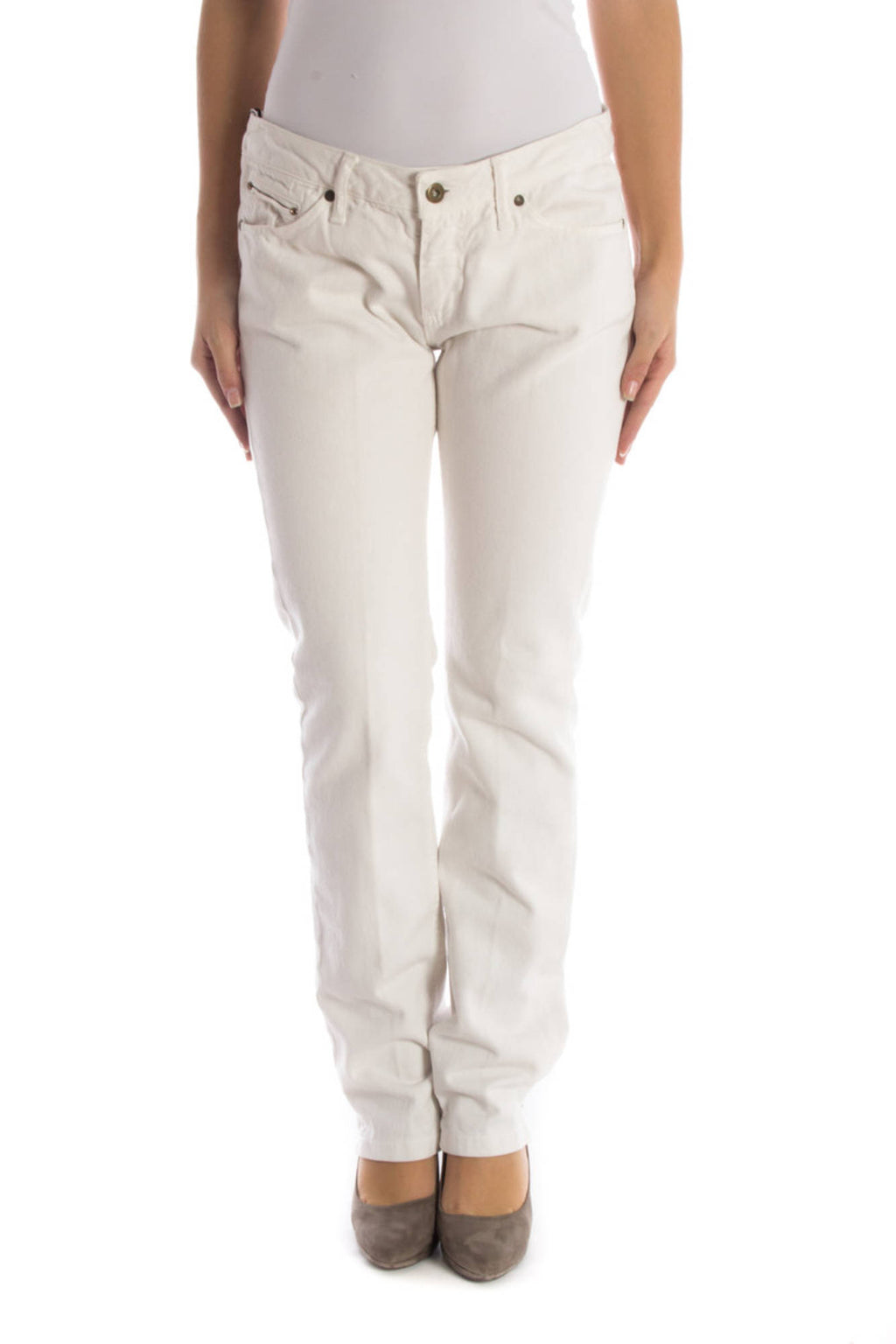 UP STAR WOMEN'S WHITE TROUSERS 