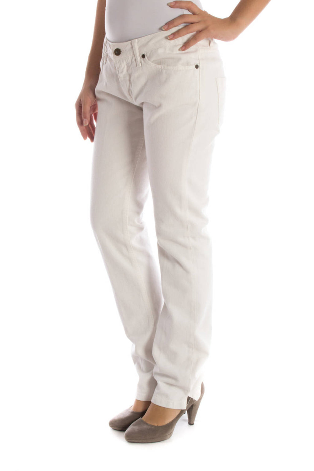 UP STAR WOMEN'S WHITE TROUSERS 