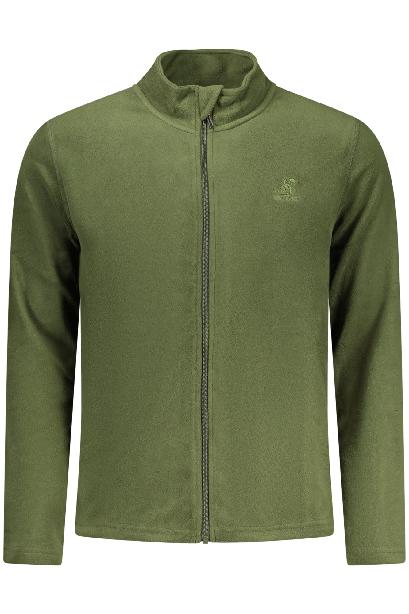 U.S. GRAND FELPA CON ZIP UOMO VERDE