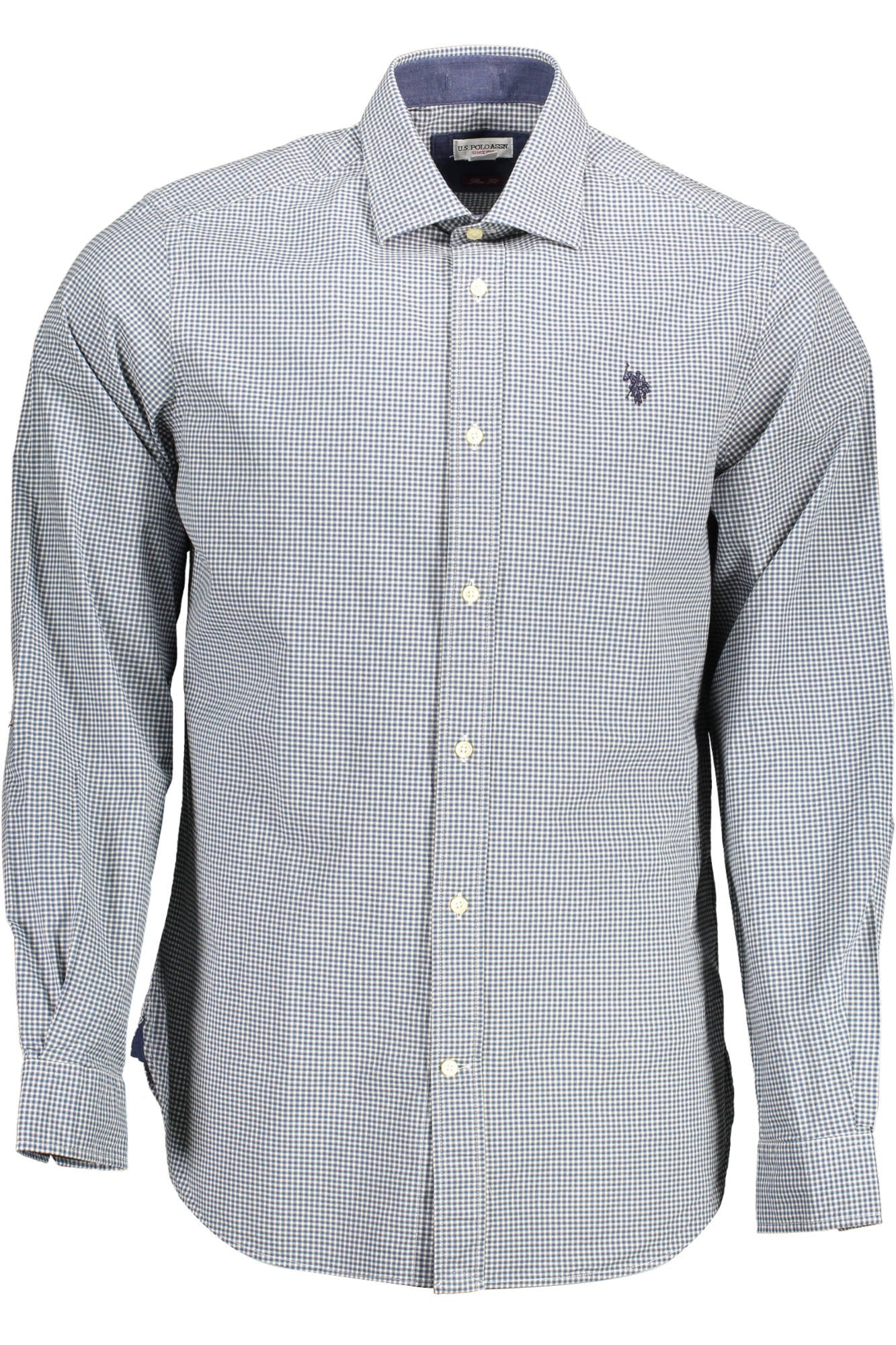 U.S. POLO CAMICIA MANICHE LUNGHE UOMO AZZURRO