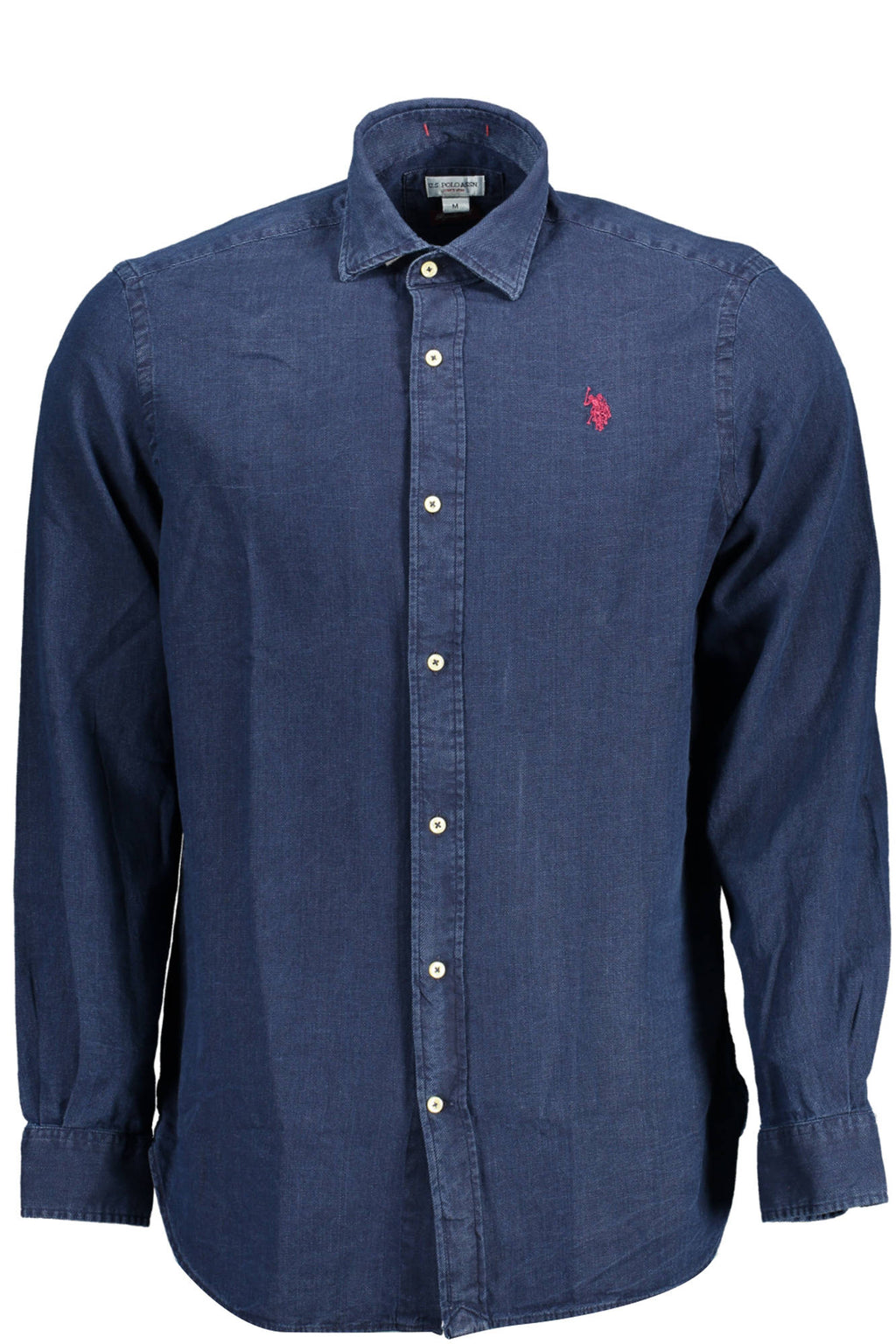 US POLO SHIRT LONG SLEEVES MEN'S BLUE 