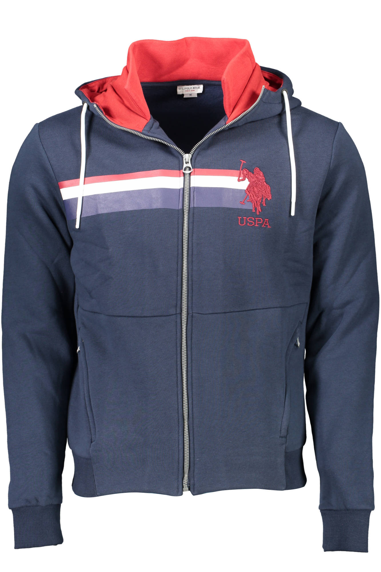 US POLO MEN'S BLUE ZIP-UP SWEATSHIRT 