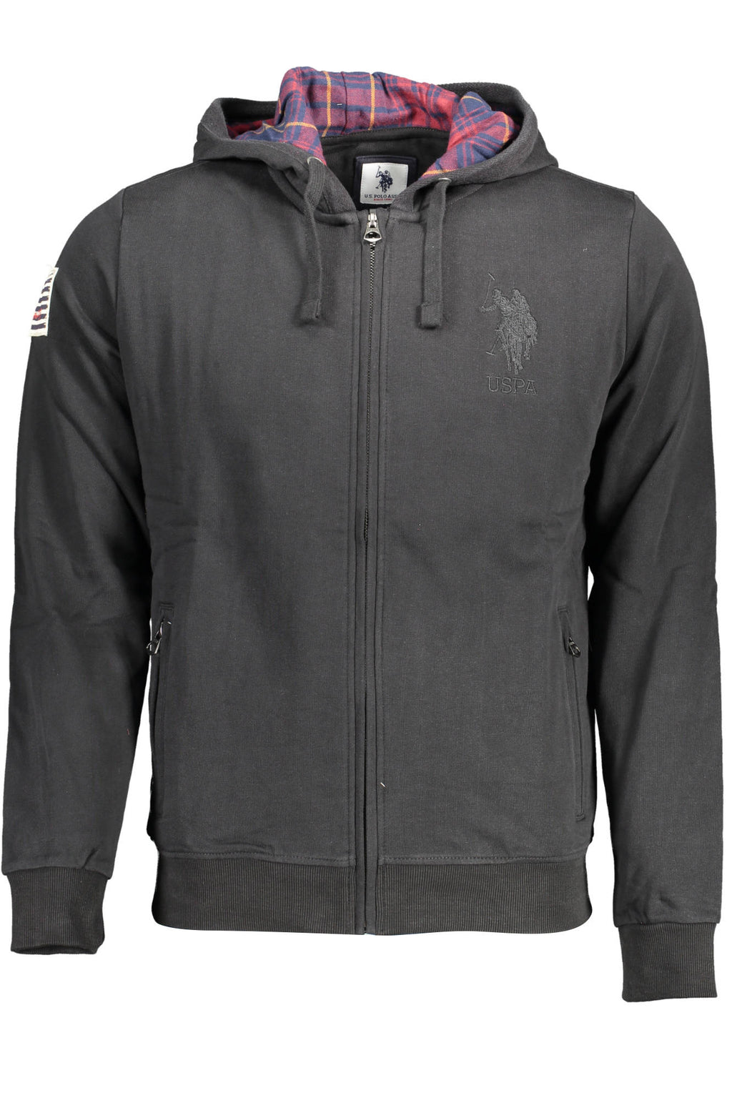 US POLO MEN'S BLACK ZIP-UP SWEATSHIRT 