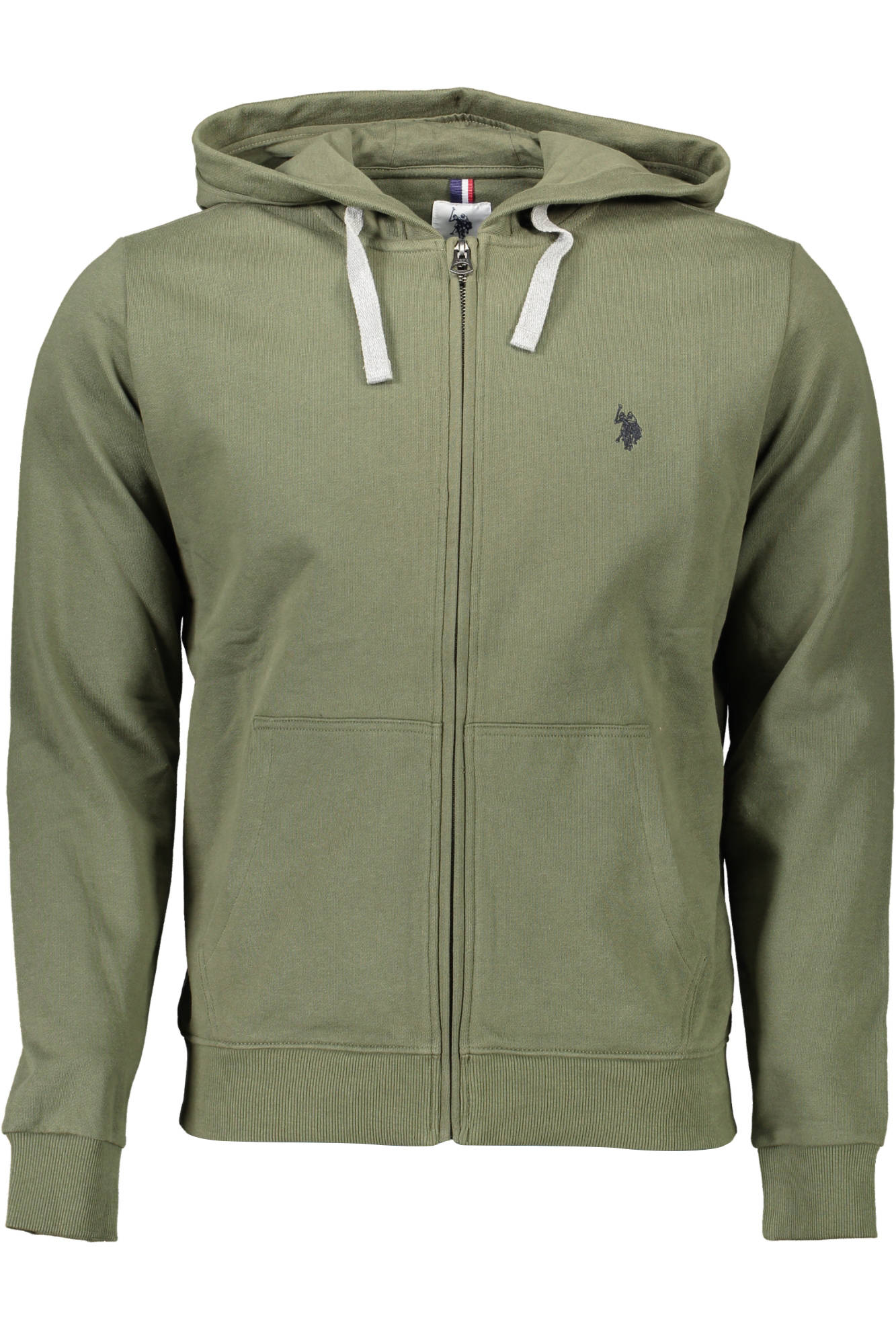 US POLO MEN'S GREEN ZIP-UP SWEATSHIRT 