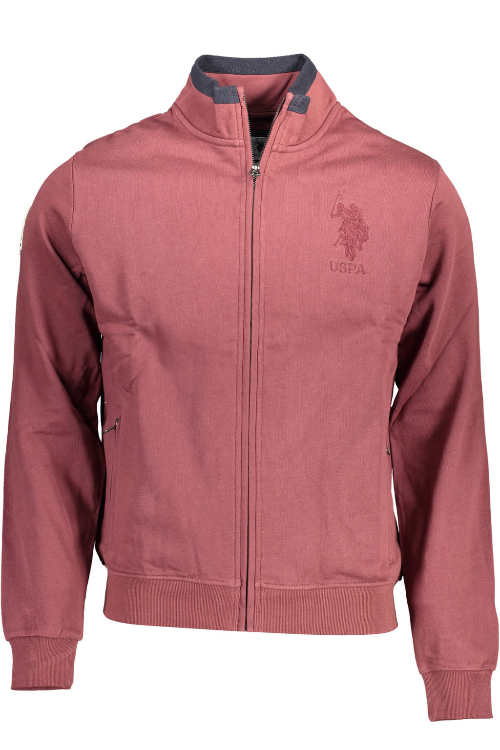 US POLO MEN'S PURPLE ZIP-UP SWEATSHIRT 