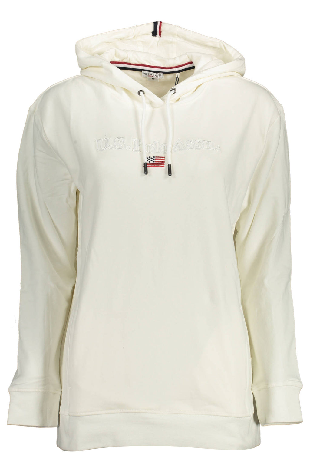 US POLO WOMEN'S WHITE ZIP-UP SWEATSHIRT 