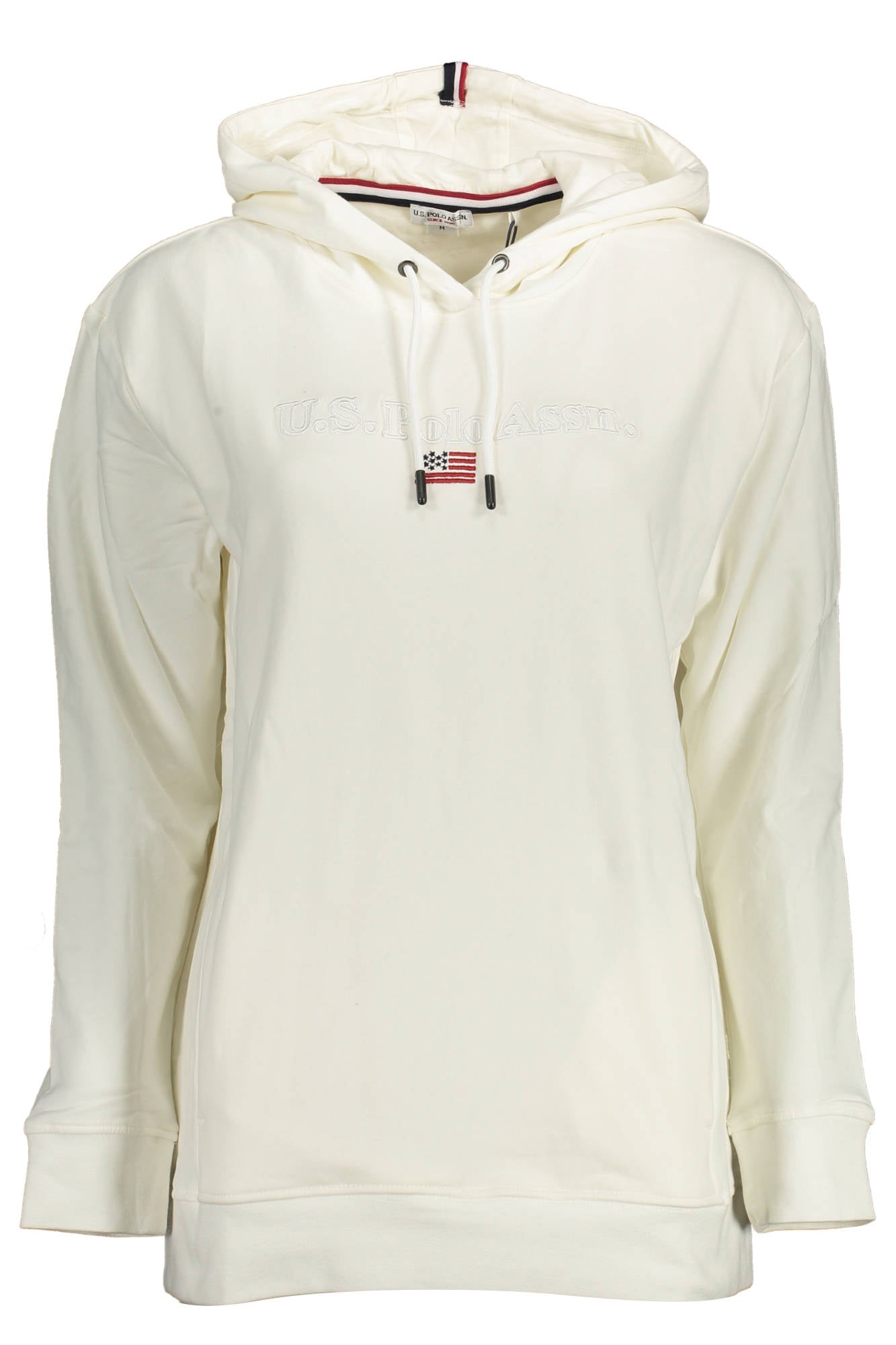 US POLO WOMEN'S WHITE ZIP-UP SWEATSHIRT 