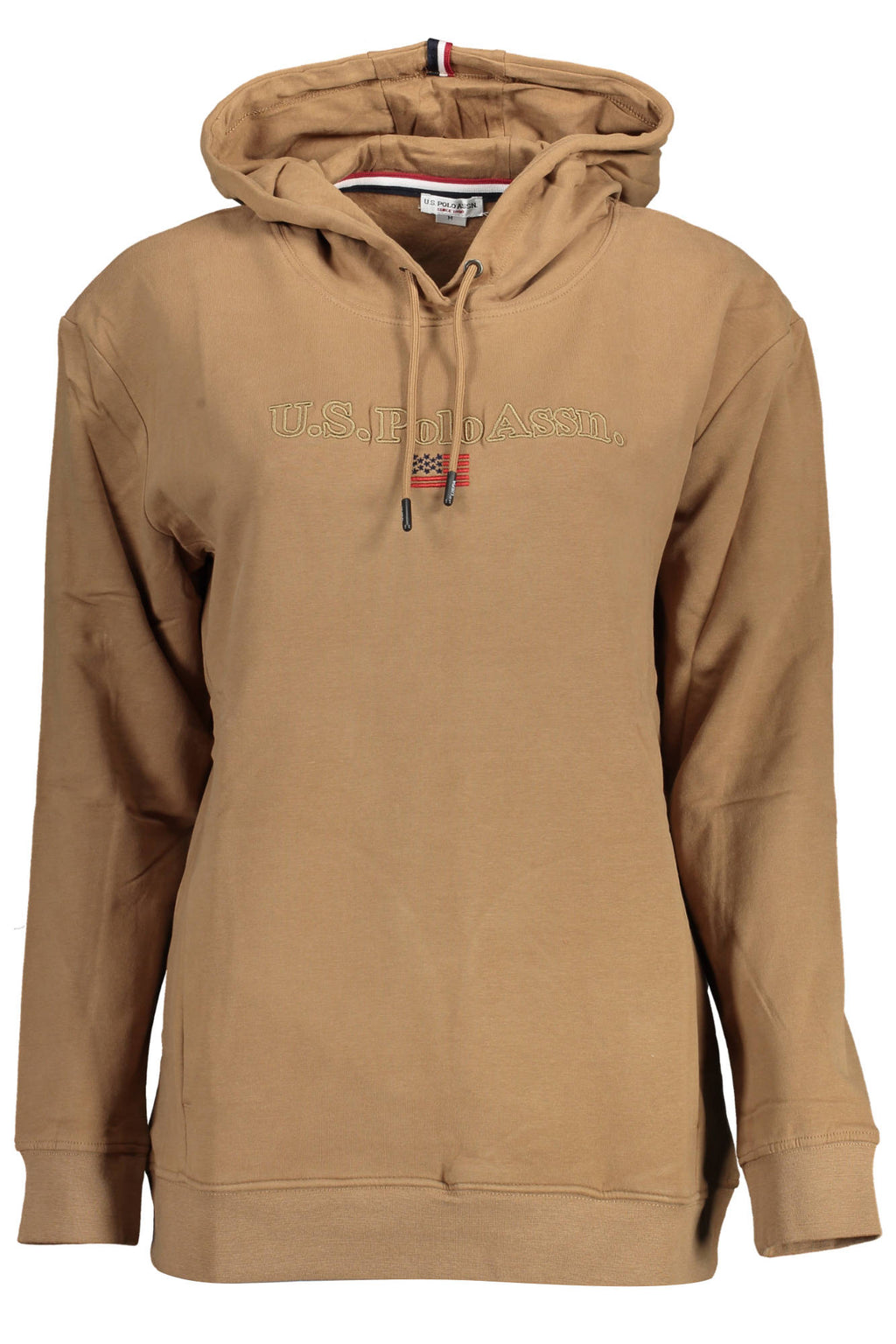 US POLO WOMEN'S BROWN ZIP-UP SWEATSHIRT 