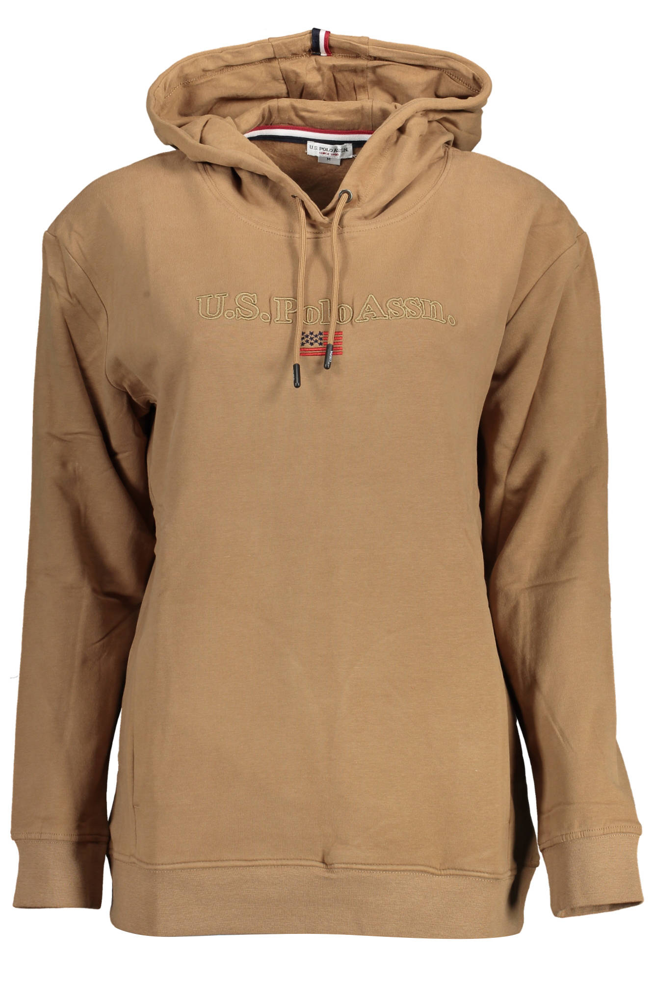 US POLO WOMEN'S BROWN ZIP-UP SWEATSHIRT 