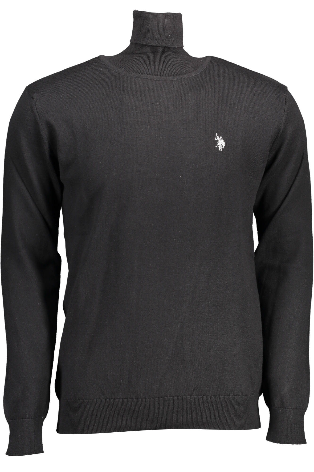 POLO NEGRO DE CUELLO ALTO PARA HOMBRE DE EE. UU. 