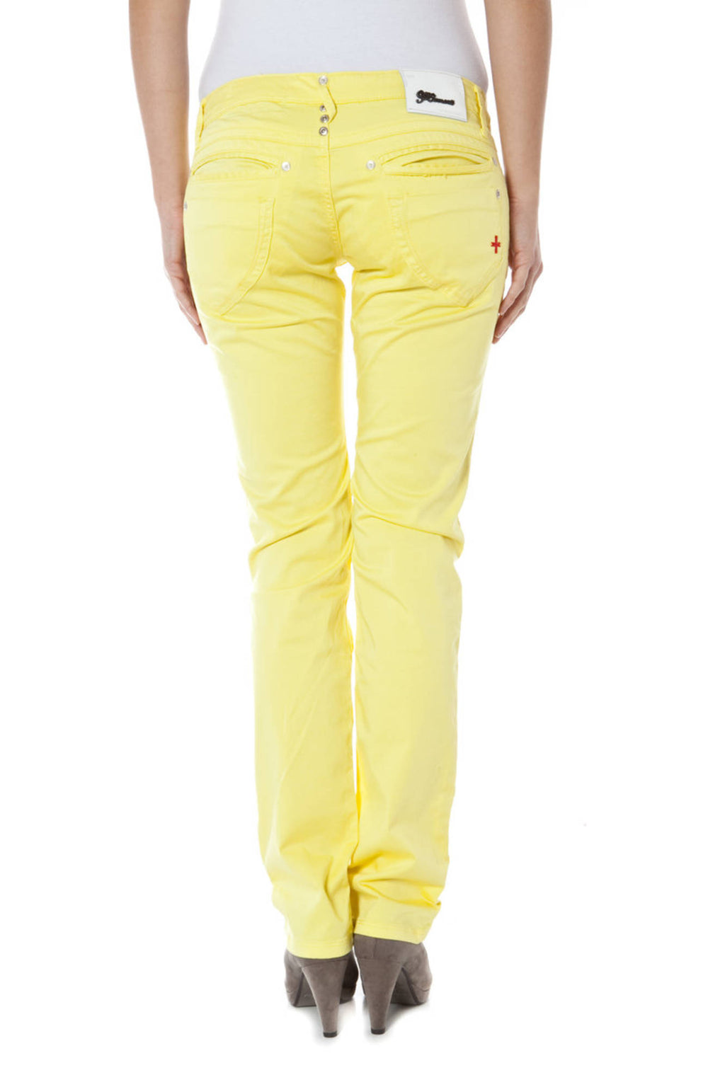 ZUELEMENTS YELLOW WOMEN'S TROUSERS 
