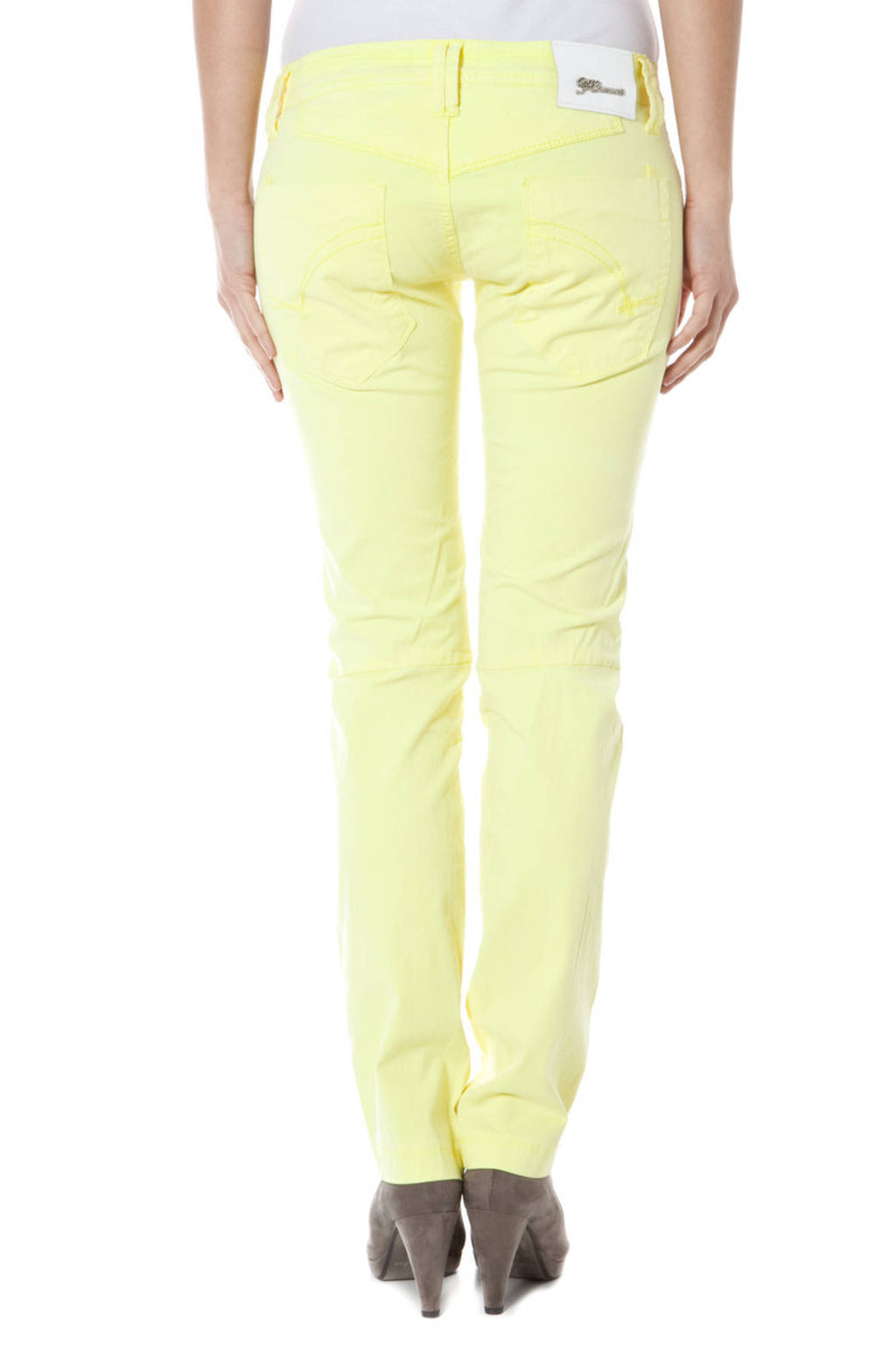 ZUELEMENTS YELLOW WOMEN'S TROUSERS 